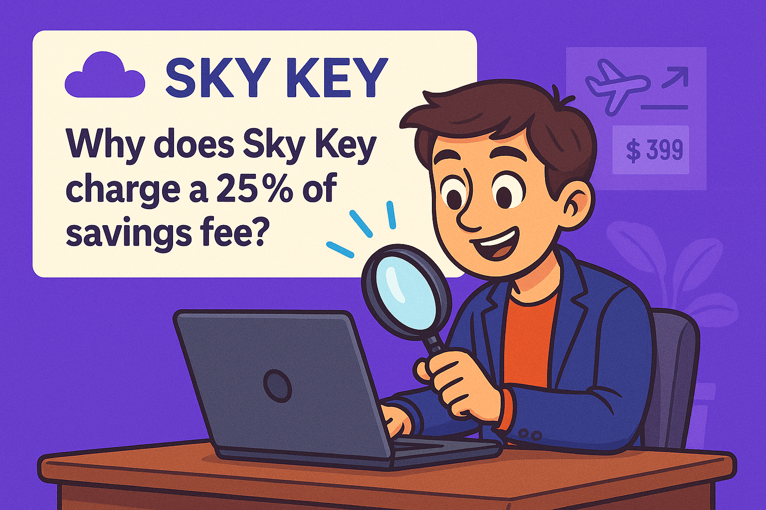 Why does Sky Key charge a 25% of savings fee?